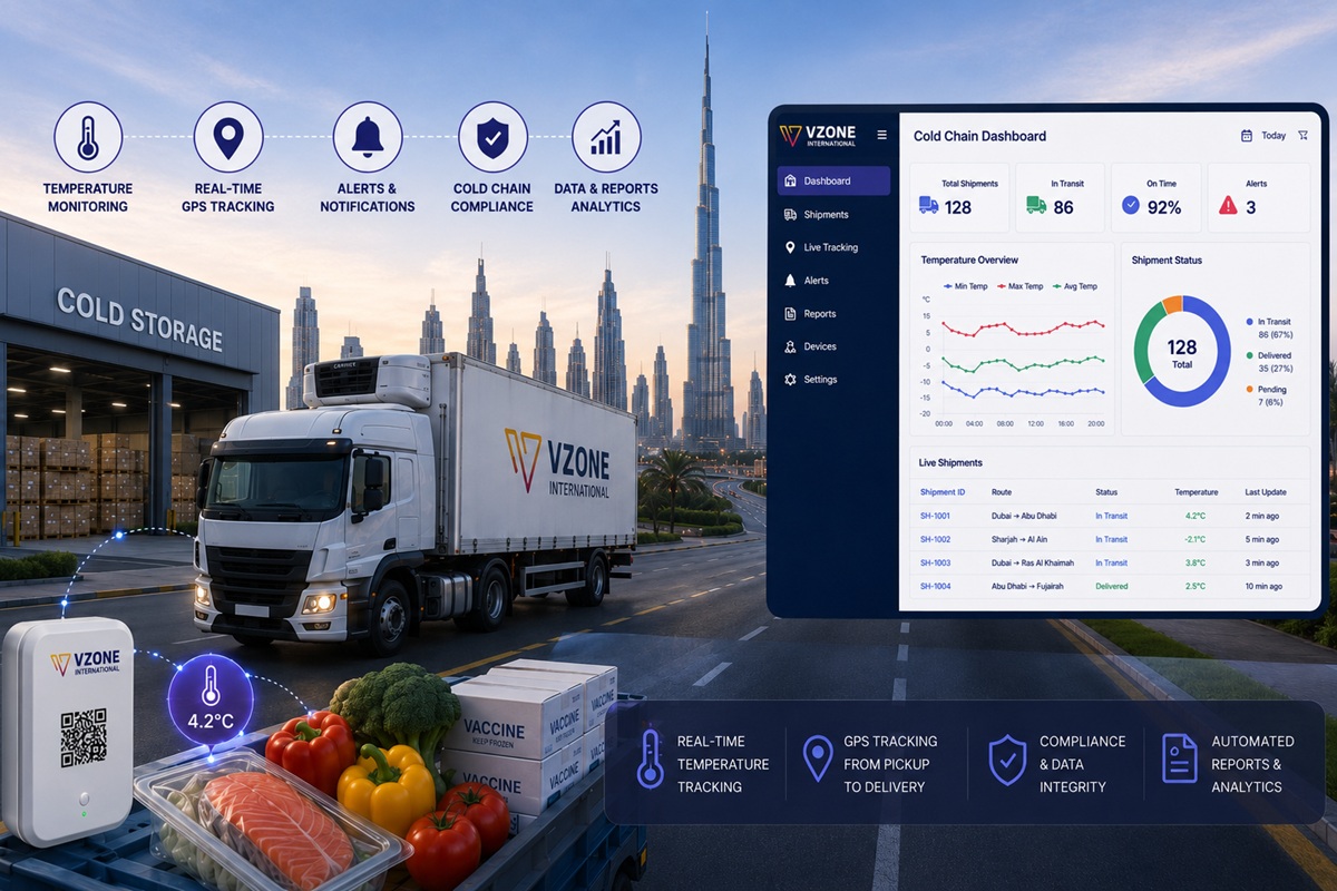 Cold Chain Monitoring System UAE - Keeping Temperature-Sensitive Cargo Safe with GPS