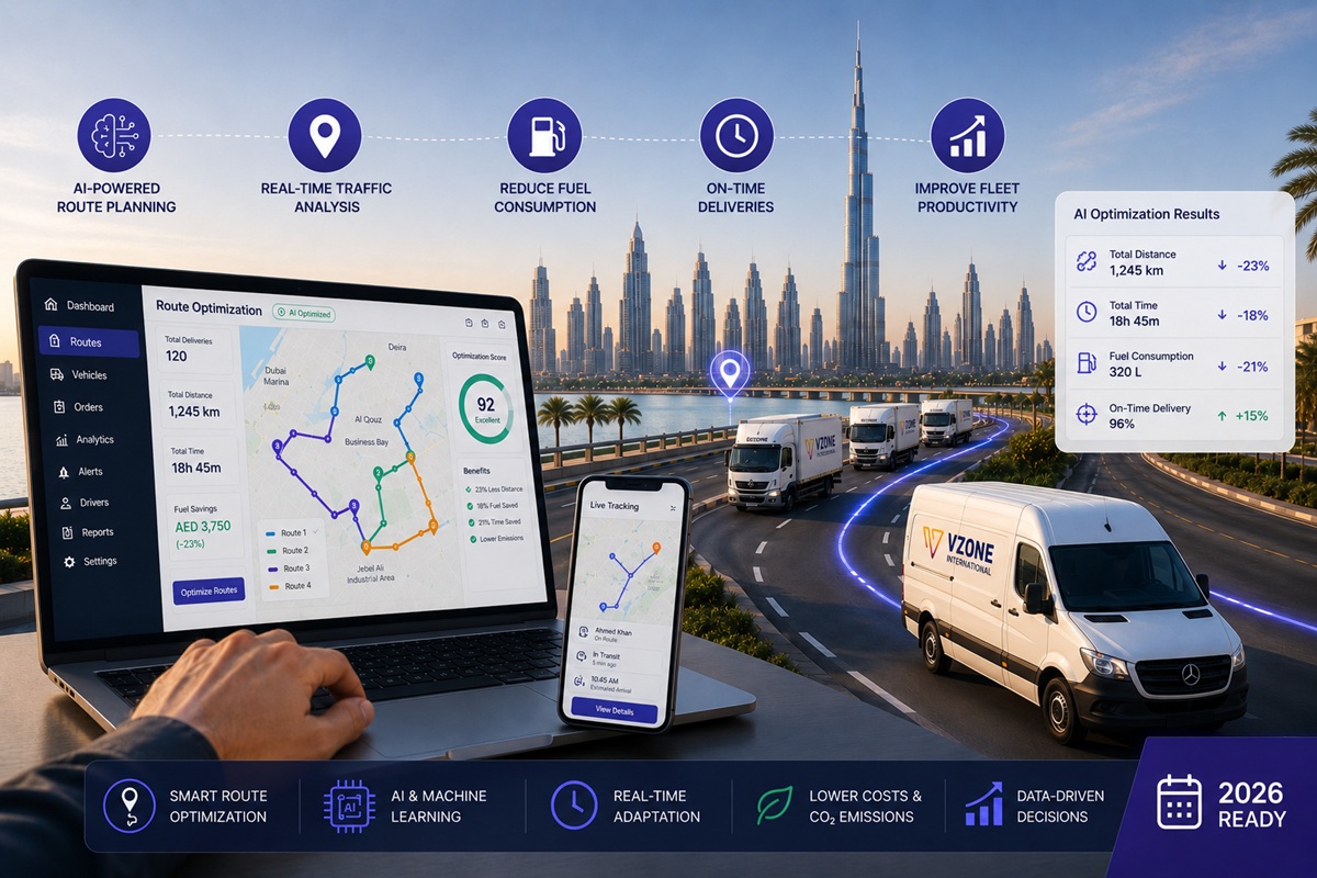 Route Optimization for Fleet Management UAE - Save Time, Fuel and Driver Hours