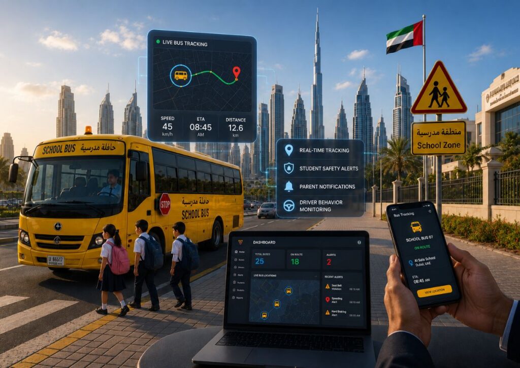 Smart School Bus Tracking System UAE Real-Time Student Safety
