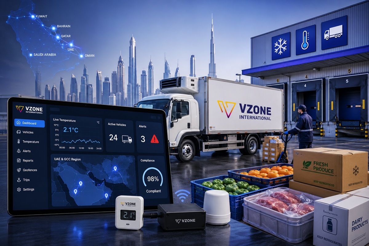 Cold Chain Temperature Monitoring for Food and Beverage Distribution UAE